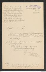 k.k. naturhistorisches Hofmuseum, Intendanzakten 1885-1896 (Hauer), Aktenzahl Z.277.a/1891, Seite 1